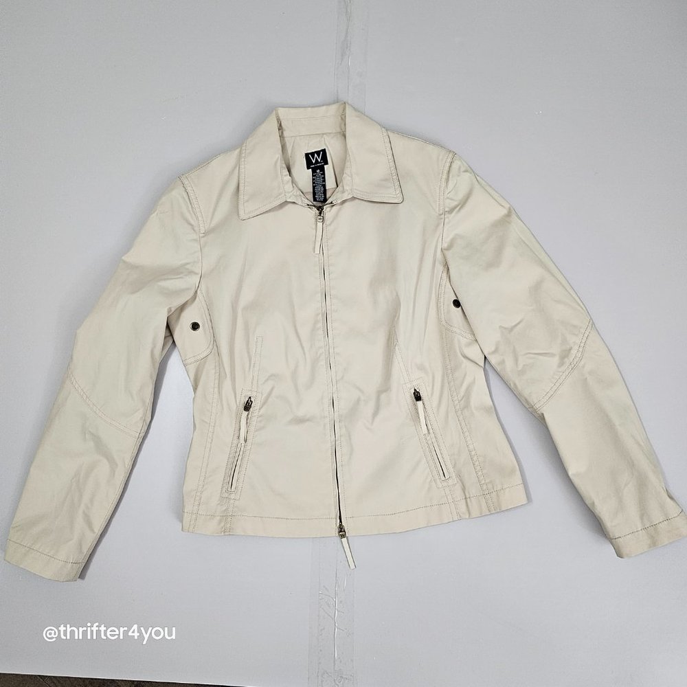 W Work to Weekend Blazer Jacket Nylon Cotton Size 10